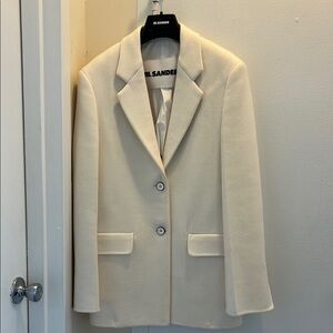 Jil sander 2023 white wool blazer